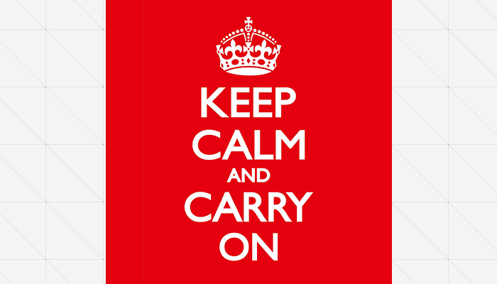 Keep calm and carry on poster